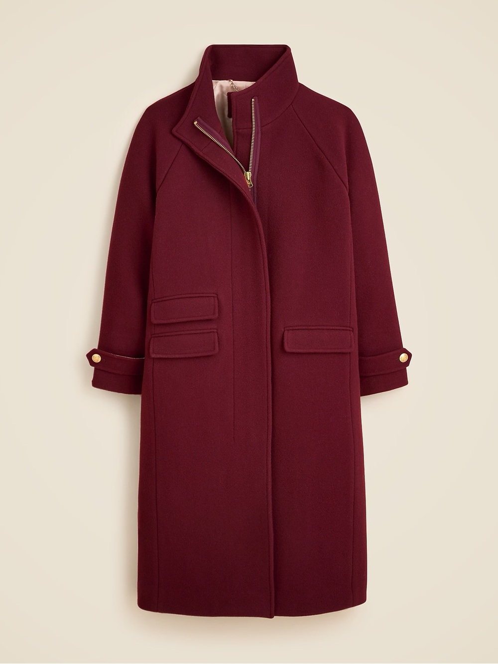 J. crew Long Toscana coat in Italian stadium-cloth wool blend